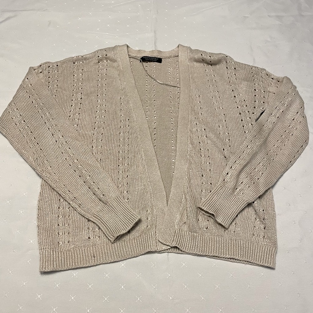 BANANA REPUBLIC - 100% Italian Linen Cardigan
